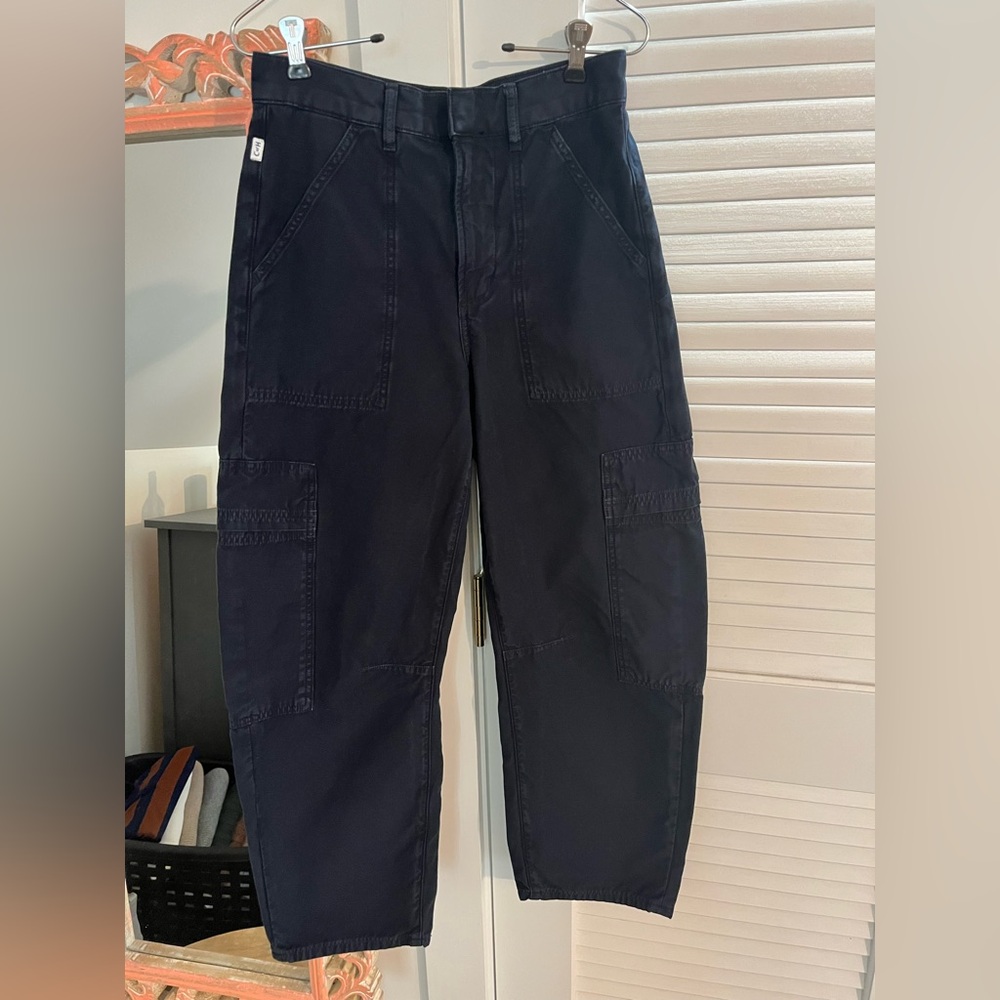 Citizens Of Humanity Marcelle Cargo Pants in True Navy. - Picture 3 of 9